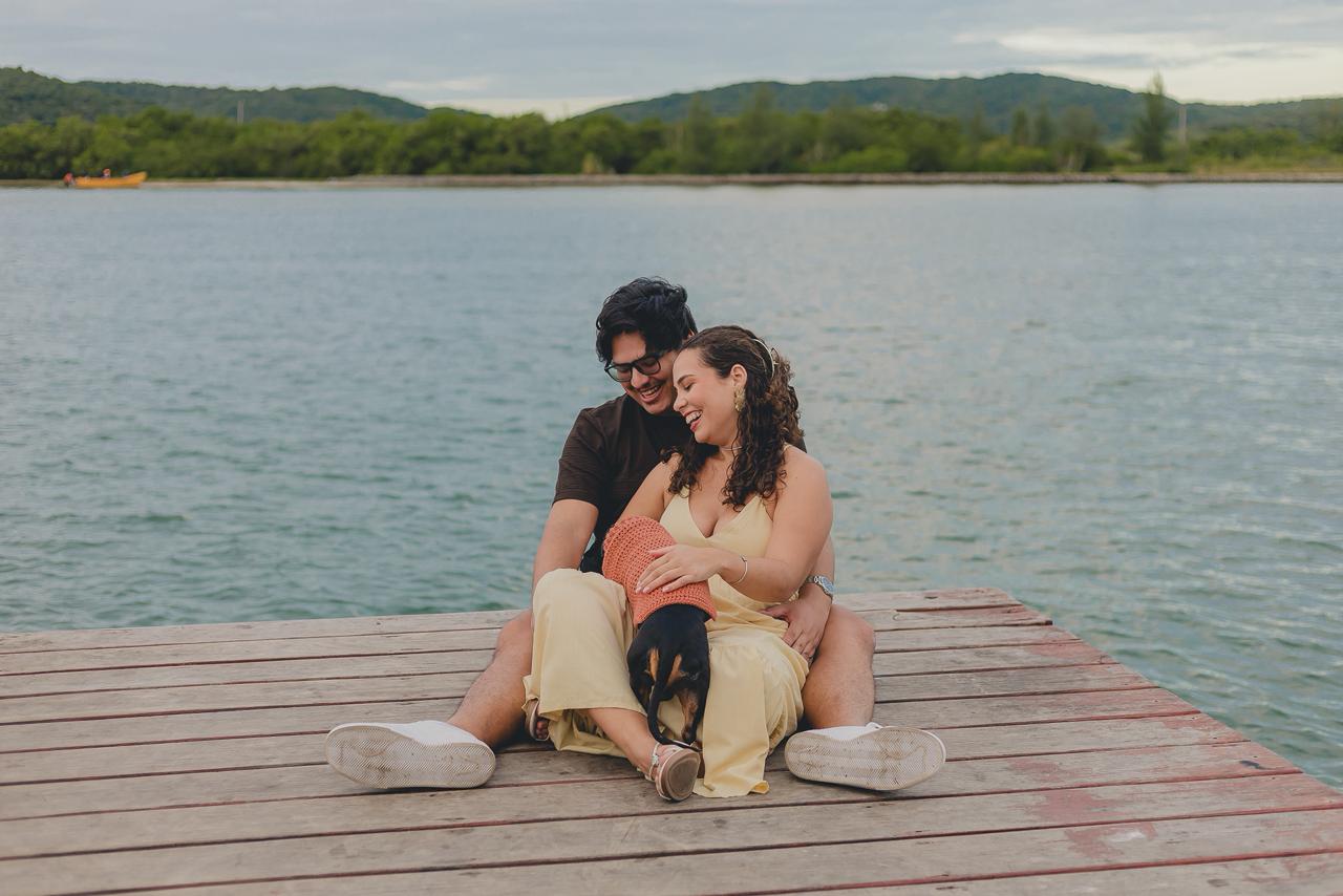 Ricardo e Ana durante o ensaio pre-wedding